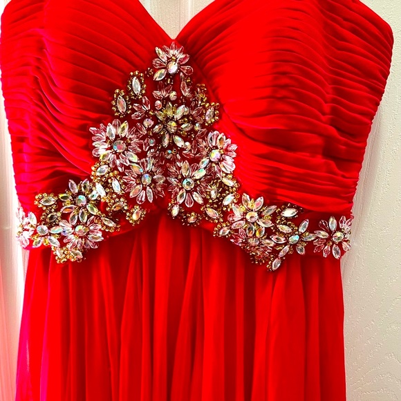 Escape Hot red Elegant dress - Picture 3 of 5